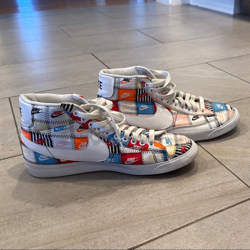 Nike 2019 Blazer Mid 'Patchwork High-Top Sneakers Men’s Size 9.5
